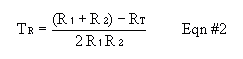 Equation #2, determination of Tr